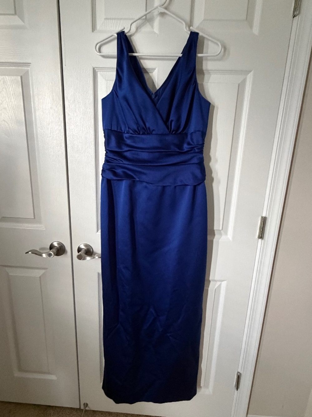 Dark purple bridesmaid, ankle length dress